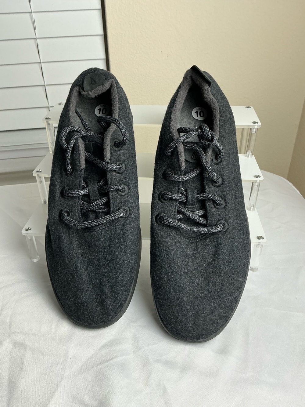 Allbirds The Wool Runner Men's Charcoal Gray Wool Lace-Up Shoes Size 10